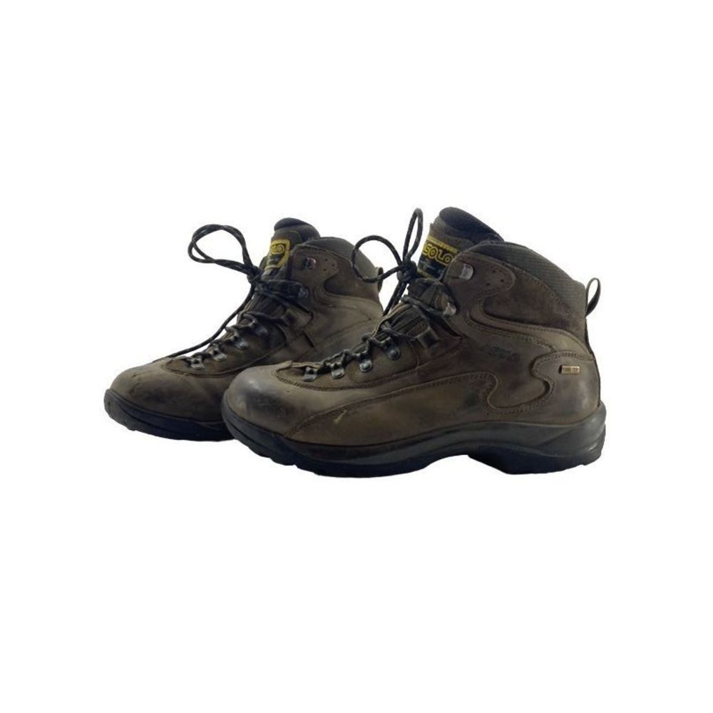 Asolo Fusion 290 GTX Brown Leather Gore Tex Vibram Sole Hiking Boots Men’s Sz 9